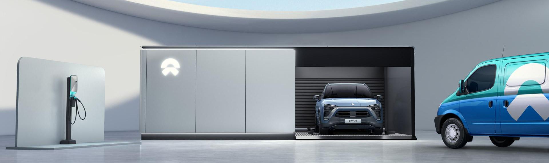 蔚來無(wú)人換電站